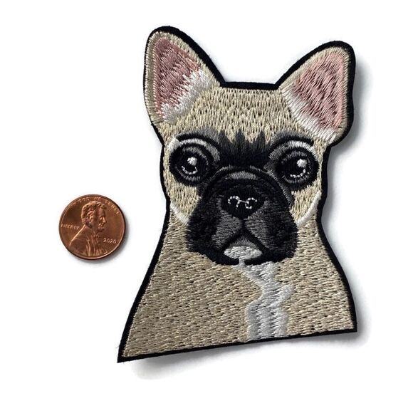 French Bulldog Embroidered Patch - Picture 2 of 5